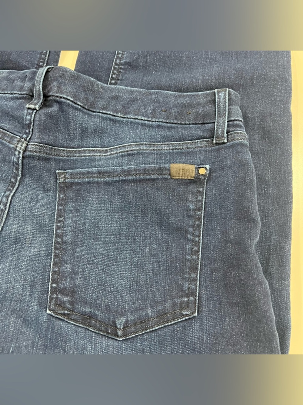 Jen7 by 7 For All Mankind Cropped Wide Leg Jeans Dark‎ Wash Size 12 - Picture 6 of 6